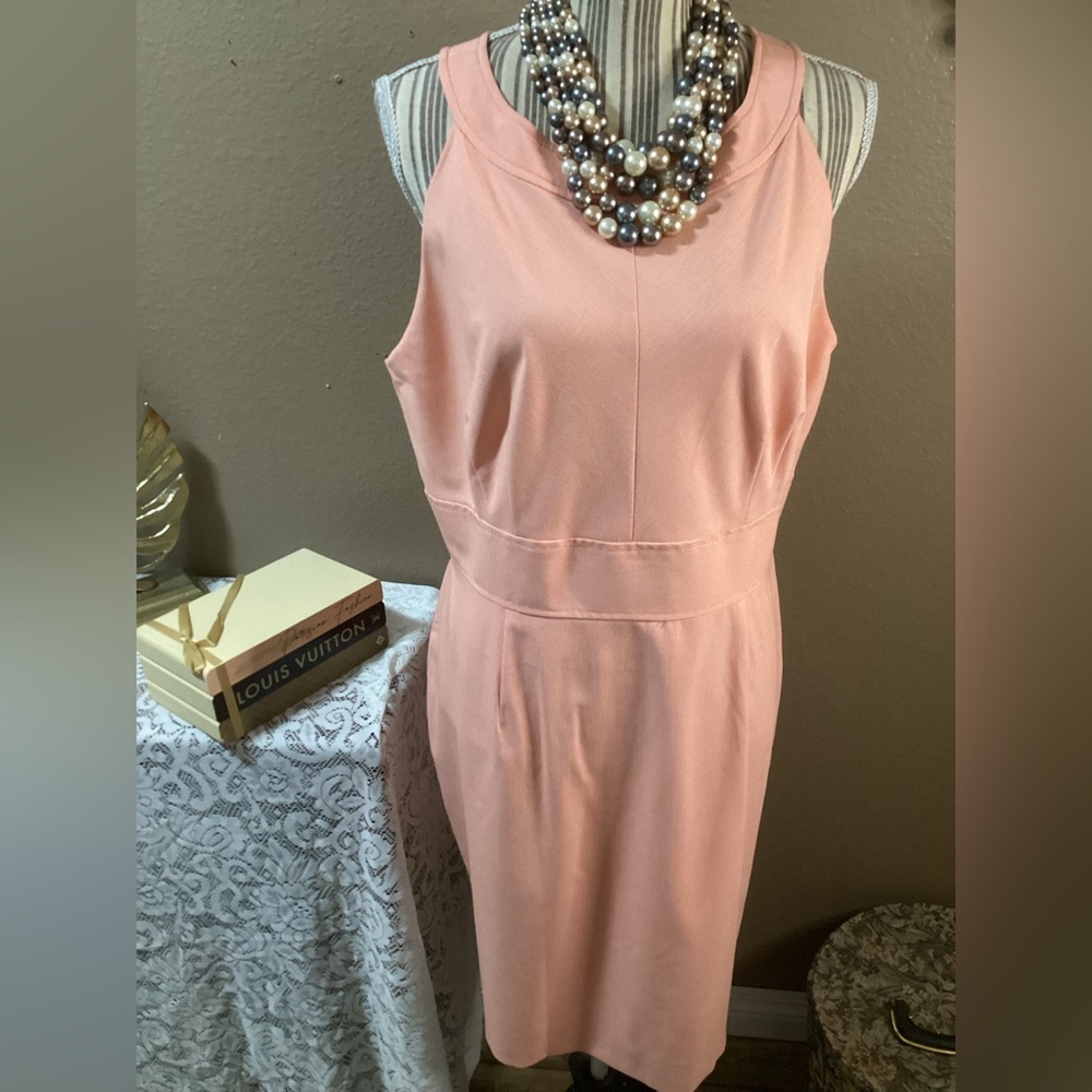Tahari Arthur S. Levine Peach Stripes Dress & Blaizer - Picture 9 of 13